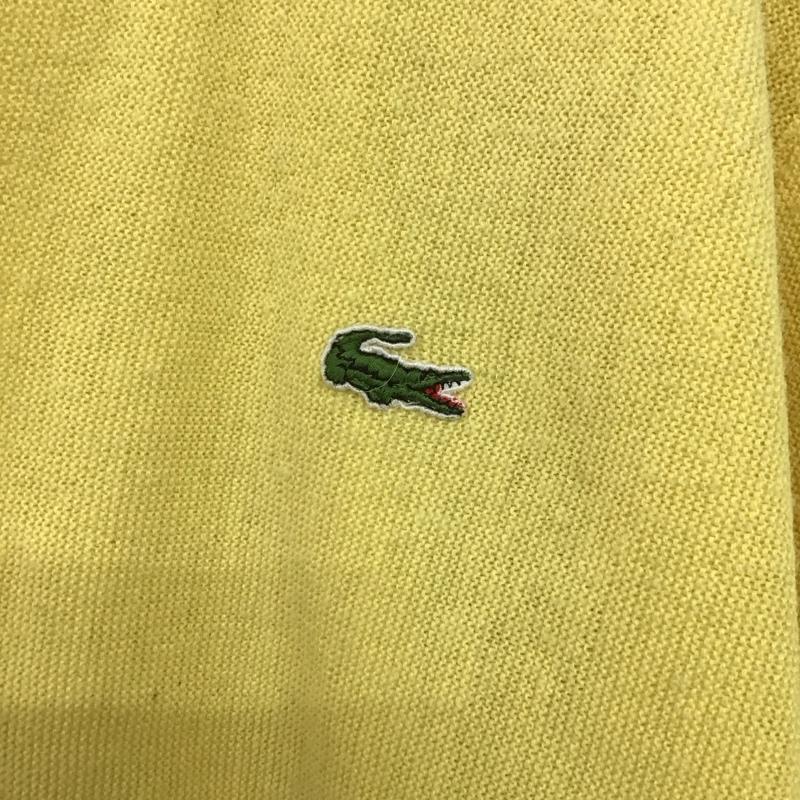 ラコステ LACOSTE カーディガン 長袖 長袖カーディガン 前ボタン ニットカーディガン ロゴ、文字 黄 / イエロー /  メンズ USED 古着 中古 10145039