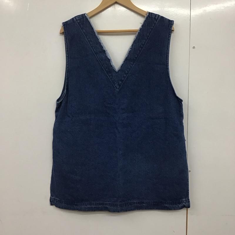 ローリーズファーム LOWRYS FARM ベスト ベスト デニム FREE 無地 青 / ブルー /  レディース USED 古着 中古 10140657