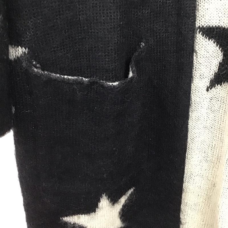 ミラオーウェン Mila Owen カーディガン 長袖 長袖ニットカーディガン 前開ニット ロングカーディガン 0 ロゴ、文字 黒 / ブラック /  レディース USED 古着 中古 10142454