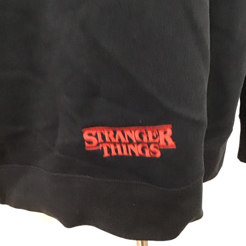 ベーセーストック B.CSTOCK トレーナー 長袖 STRANGER THINGS L プリント 黒 / ブラック /  メンズ USED 古着 中古 10121890