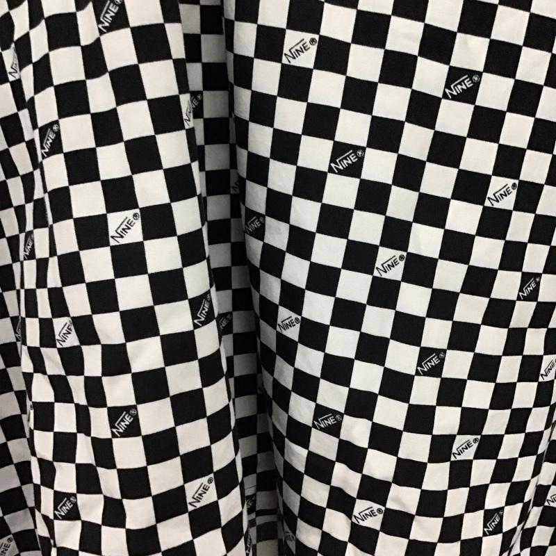 ナンバーナイン NUMBER (N)INE カットソー 長袖 長袖カットソー プリントカットソー Vネック ナンバーナイン初期 総柄 白 / ホワイト / X 黒 / ブラック /  メンズ USED 古着 中古 10141892
