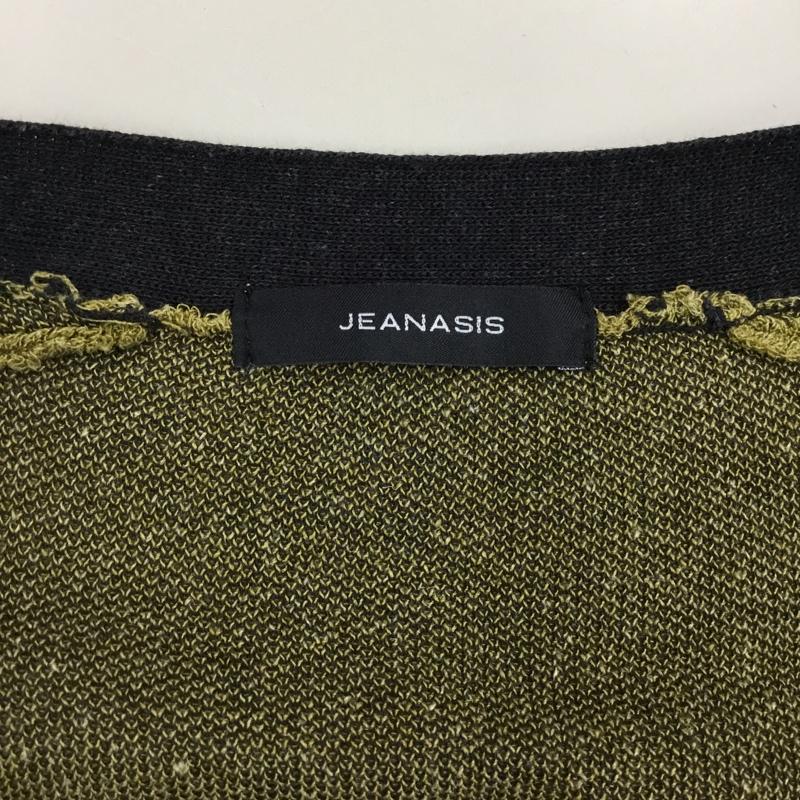 ジーナシス JEANASIS カーディガン 長袖 JS064267CF Vネック グラデーション FREE  黒 / ブラック / X カーキ / カーキ /  レディース USED 古着 中古 10112890