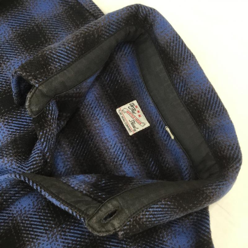 フラットヘッド The Flat Head シャツ、ブラウス 長袖 ヘビーウエイト フランネル シャツ 38 チェック 青 / ブルー /  メンズ USED 古着 中古 10095995