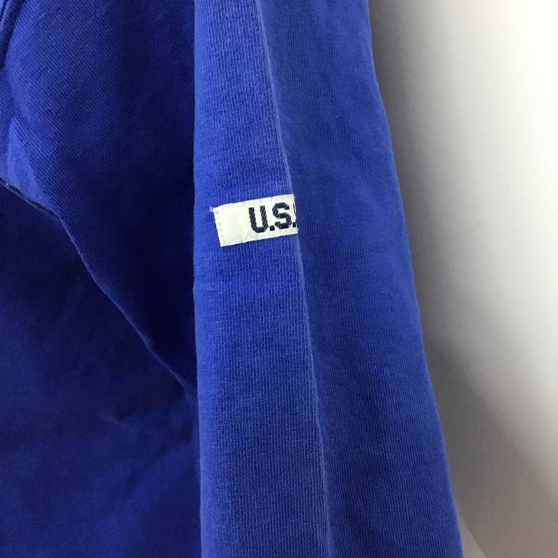 アーサスベイプ URSUS BAPE Tシャツ 半袖 半袖カットソー プリントTシャツ クルーネックカットソー L ロゴ、文字 青 / ブルー /  メンズ USED 古着 中古 10123774