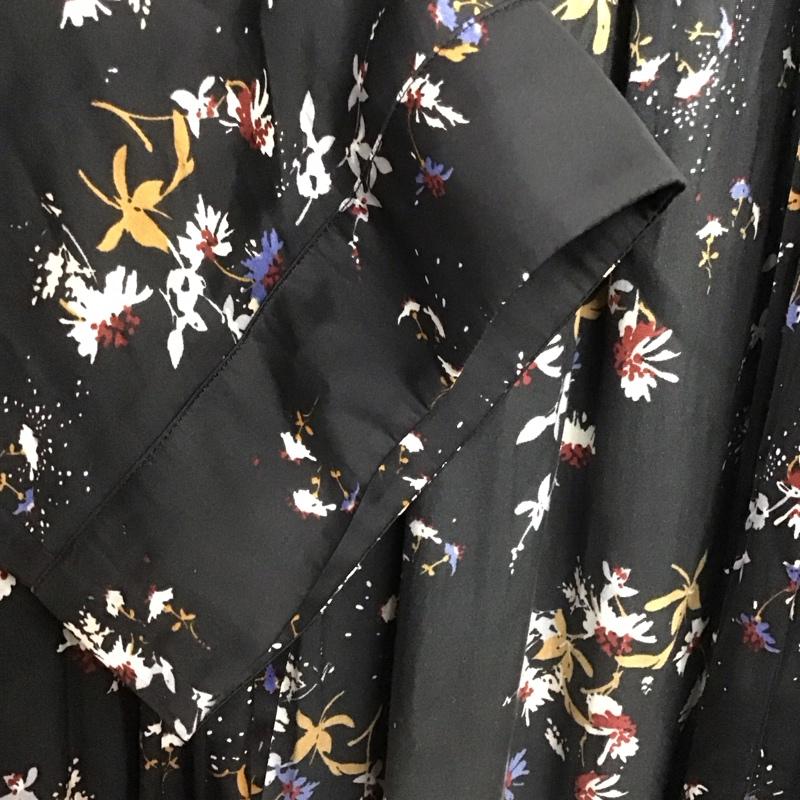 レプシィム LEPSIM カーディガン 七分袖 LP070216AD ロングカーディガン ガウン FREE 花柄 黒 / ブラック /  レディース USED 古着 中古 10142233