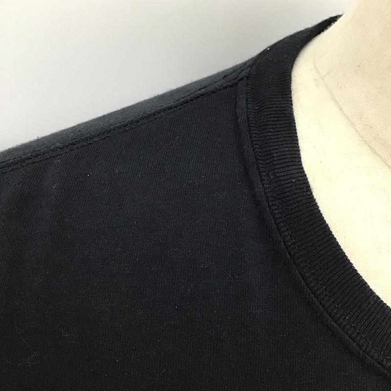 フラグスタフ FLAGSTUFF Tシャツ 半袖 半袖カットソー プリントTシャツ クルーネックカットソー ロゴ、文字 黒 / ブラック /  メンズ USED 古着 中古 10115615