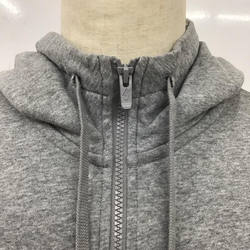 ナイキ NIKE パーカー 長袖 bv2649-063 スウェットパーカー 長袖スウェット スポーツウェア XXL ロゴ、文字 灰 / グレー /  メンズ USED 古着 中古 10115129