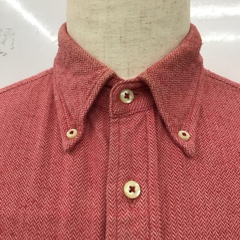 チャップスラルフローレン CHAPSRALPHLAUREN シャツ、ブラウス 長袖 1535-3836 ヘリンボーン 胸ポケット M ワンポイント 桃 / ピンク /  メンズ USED 古着 中古 10123297