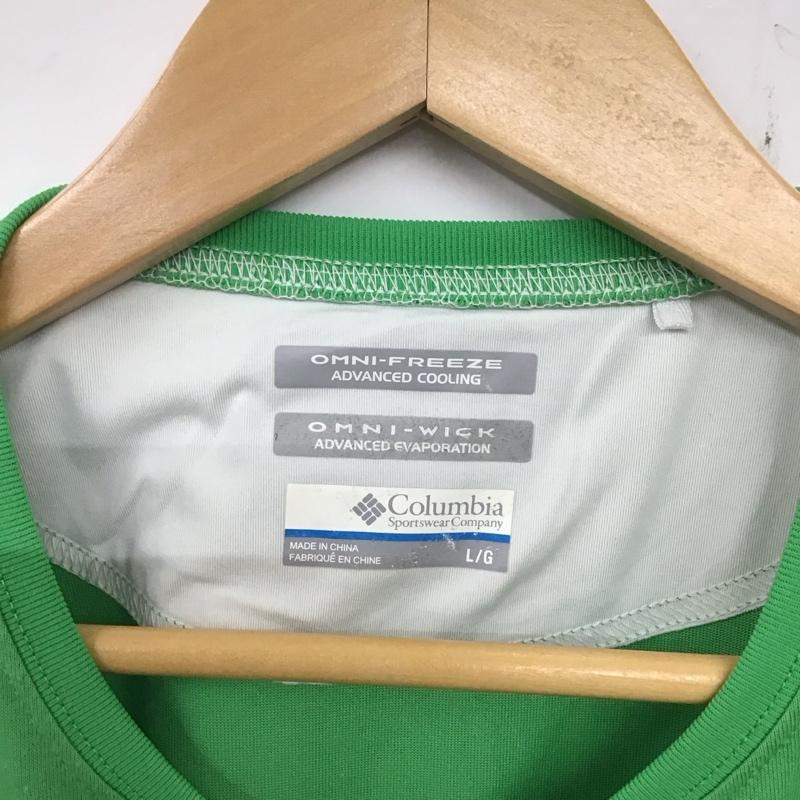コロンビア Columbia Tシャツ 半袖 半袖カットソー プリントTシャツ クルーネックカットソー L プリント 緑 / グリーン /  メンズ USED 古着 中古 10134973