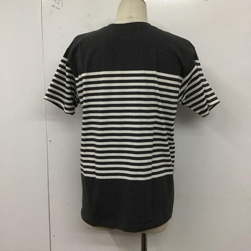 ザノースフェイス THE NORTH FACE Tシャツ 半袖 nt31950 半袖Tシャツ ボーダーTシャツ 半袖カットソー XL ロゴ、文字 白 / ホワイト / X 灰 / グレー /  メンズ USED 古着 中古 10127324