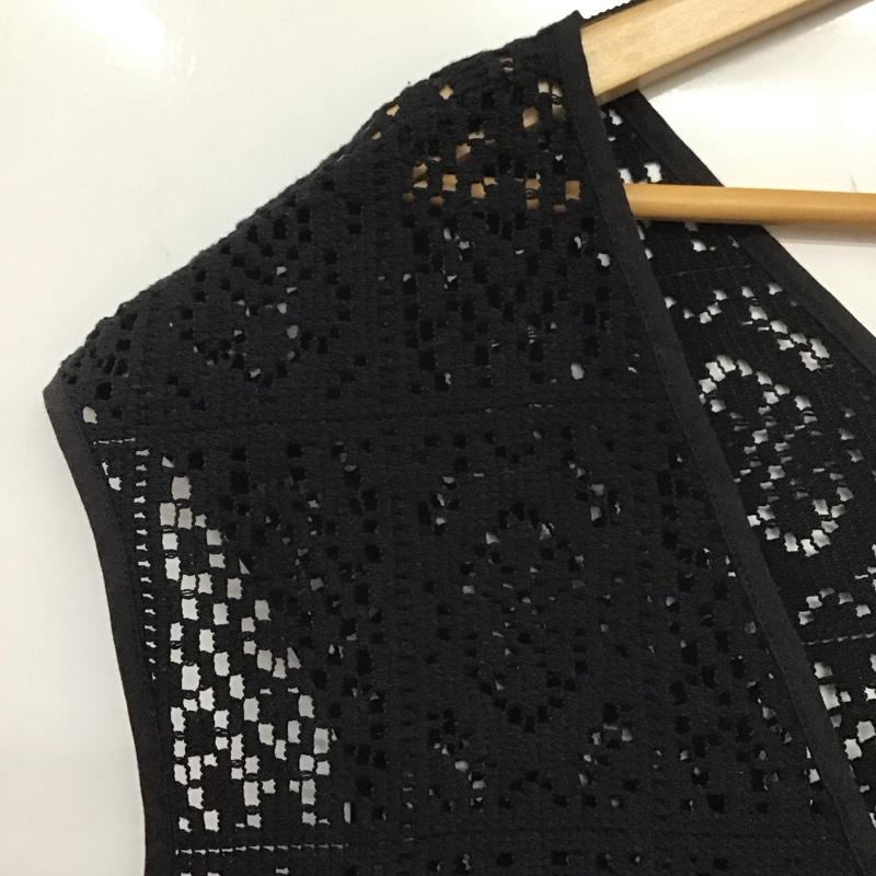 ニコアンド niko and... ベスト ベスト 無地 黒 / ブラック /  レディース USED 古着 中古 10139943