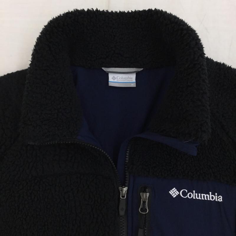 コロンビア Columbia ジャケット、上着 ジャケット、ブレザー PM3856 フリース　ボアジャケット M ロゴ、文字 黒 / ブラック /  メンズ USED 古着 中古 10138526