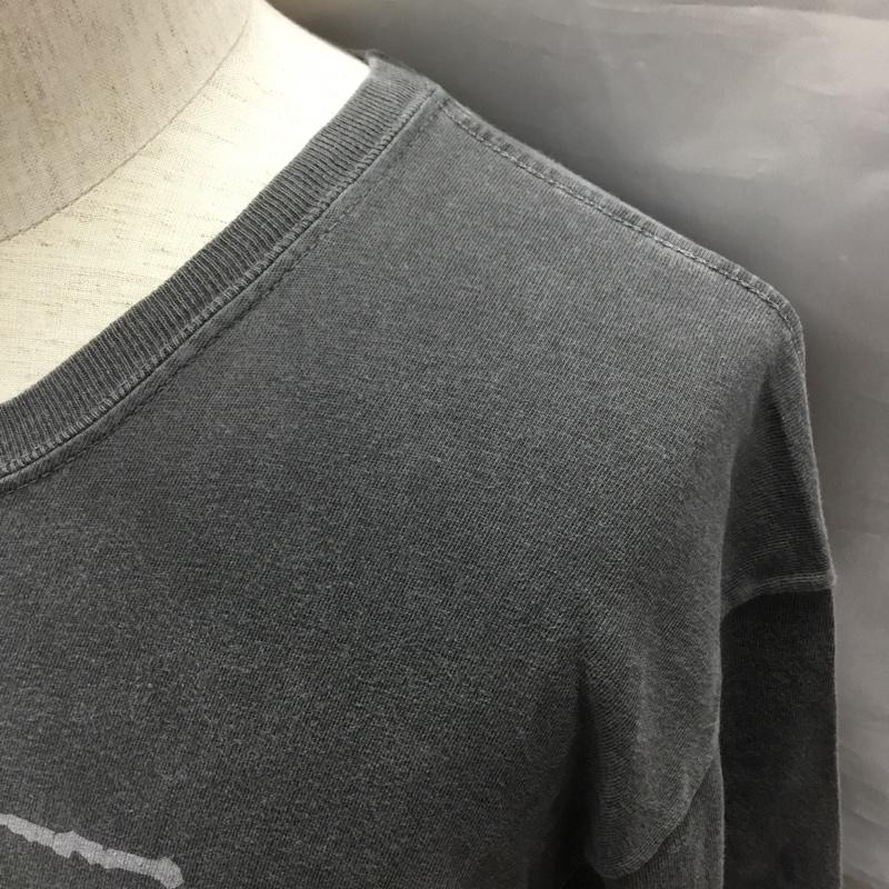 ステューシー STUSSY Tシャツ 半袖 クルーネック M ロゴ、文字 チャコールグレー / チャコールグレー /  メンズ USED 古着 中古 10119171