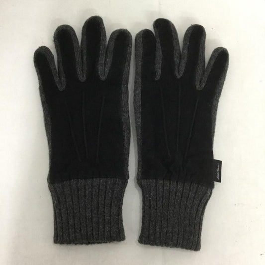 エディーバウアー Eddie Bauer ファッション小物 手袋 羊革 シープスキンレザー ニット 無地 黒 / ブラック / X 灰 / グレー /  メンズ USED 古着 中古 10144357