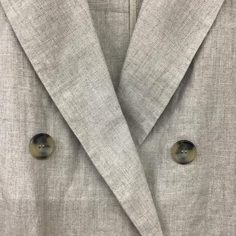 スローブイエナ SLOBE IENA ジャケット、上着 ジャケット、ブレザー EX45 リネン ダブルジャケット 無地 ベージュ / ベージュ /  レディース USED 古着 中古 10142144
