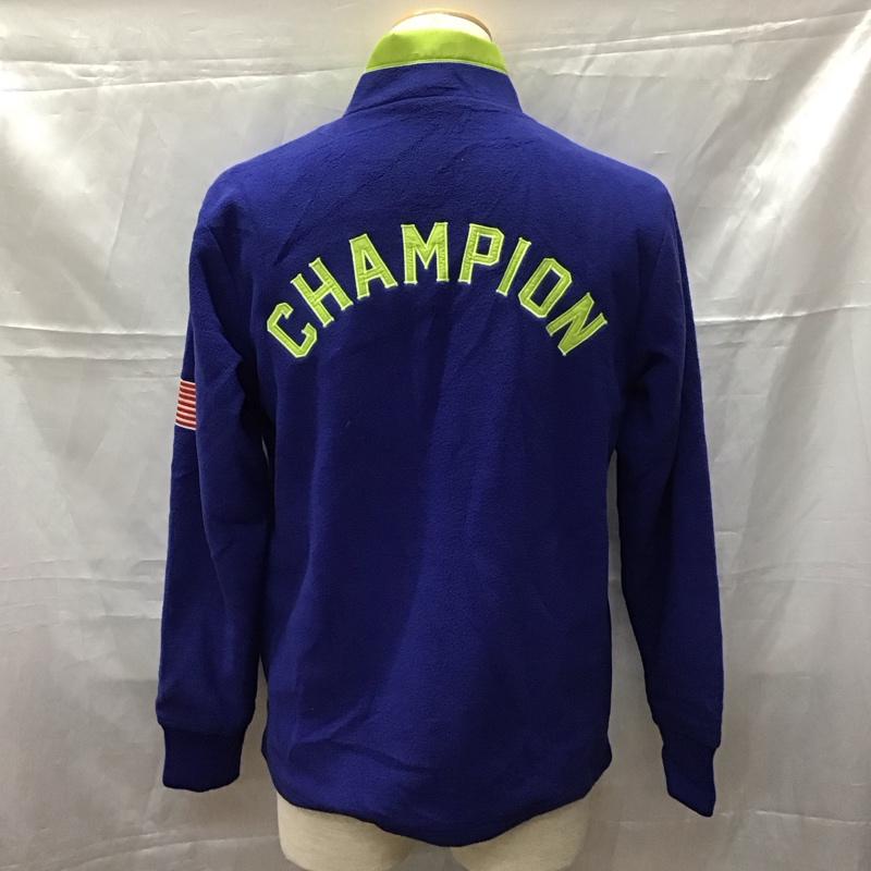 チャンピオン Champion ジャケット、上着 ジャケット、ブレザー C3-E611 アクションスタイルフリース フリースジップアップジャケット カジュアルジャケット S ロゴ、文字 青 / ブルー /  メンズ USED 古着 中古 10110742