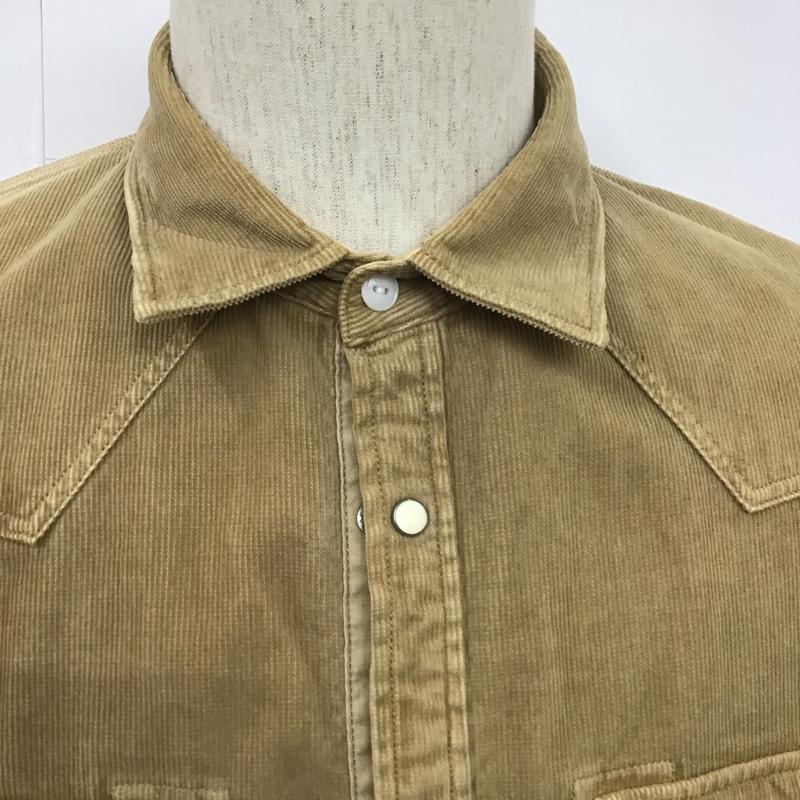 ナノユニバース nano・universe シャツ、ブラウス 長袖 コーデュロイ M 無地 ベージュ / ベージュ /  メンズ USED 古着 中古 10106095