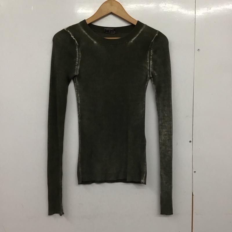 ディーゼル DIESEL ニット、セーター 長袖 S 無地 カーキ / カーキ /  レディース USED 古着 中古 10148626