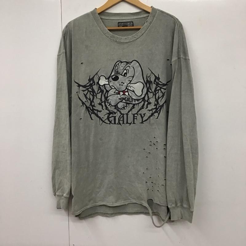 ガルフィー GALFY Tシャツ 長袖 XL キャラクター 灰 / グレー /  メンズ USED 古着 中古 10130892