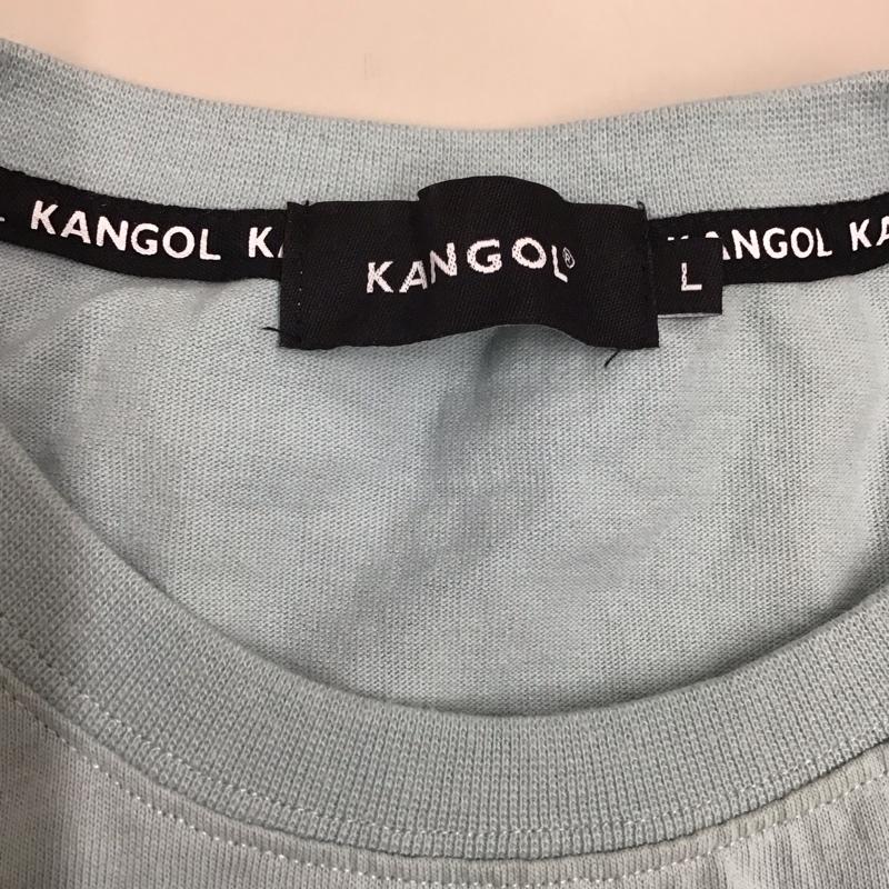 カンゴール KANGOL Tシャツ 半袖 KPMC-10190 グラフィックプリント L ロゴ、文字 青 / ブルー / X 白 / ホワイト /  メンズ USED 古着 中古 10117042