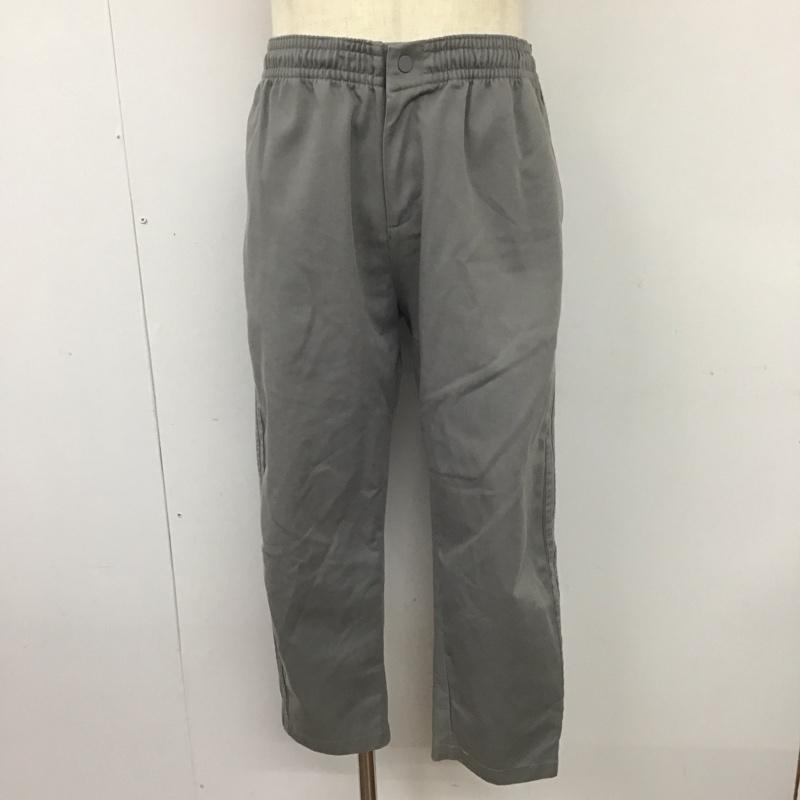 アディダス adidas パンツ ワークパンツ、ペインターパンツ h11372トレフォイルリラックスツイルパンツ トラックパンツ ワイドパンツ M ロゴ、文字 灰 / グレー /  メンズ USED 古着 中古 10115351