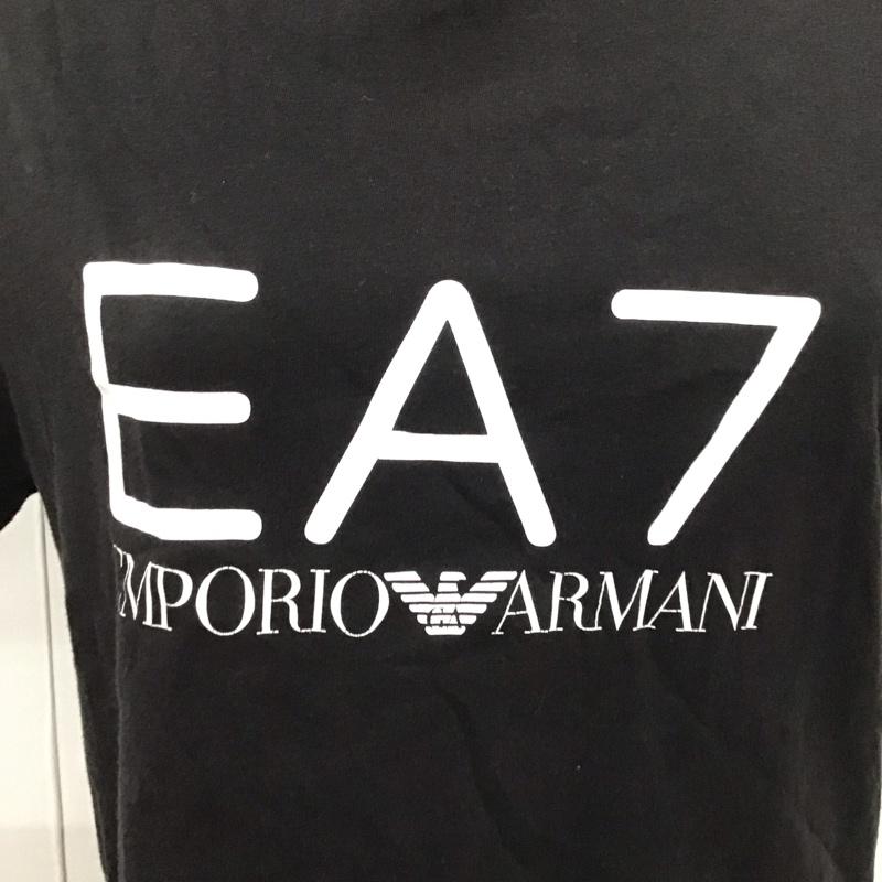 エンポリオ アルマーニ イーエーセブン EMPORIO ARMANI EA7 Tシャツ 半袖 1S237 クルーネック S ロゴ、文字 黒 / ブラック /  メンズ USED 古着 中古 10126072