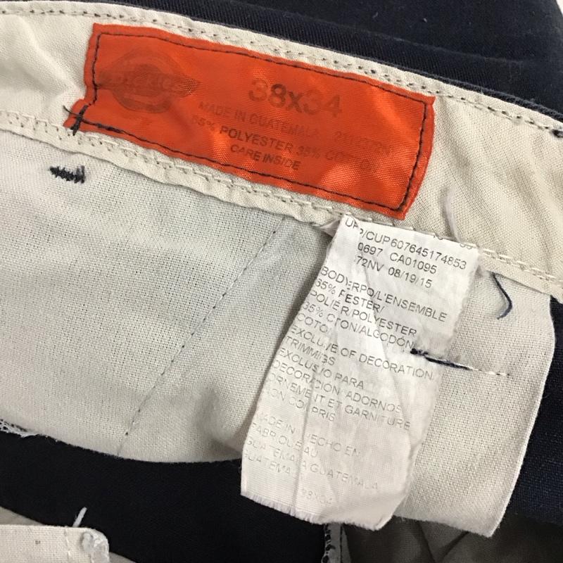 ディッキーズ Dickies パンツ ワークパンツ、ペインターパンツ ワークパンツ ワイドパンツ カジュアルパンツ カーゴパンツ 38インチ 無地 紺 / ネイビー /  メンズ USED 古着 中古 10144175