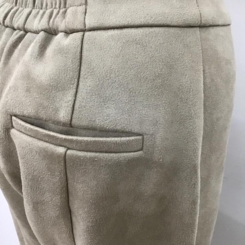 ムルーア MURUA パンツ スラックス 012060700101-02 バックスリットスウェードパンツ フレアパンツ センタータックパンツ FREE 無地 ベージュ / ベージュ /  レディース USED 古着 中古 10119446
