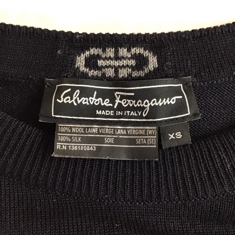 サルヴァトーレフェラガモ Salvatore Ferragamo ワンピース ミニスカート 長袖ニットワンピース ミニスカートワンピース 総柄 XS プリント マルチカラー / マルチカラー /  レディース USED 古着 中古 10115732