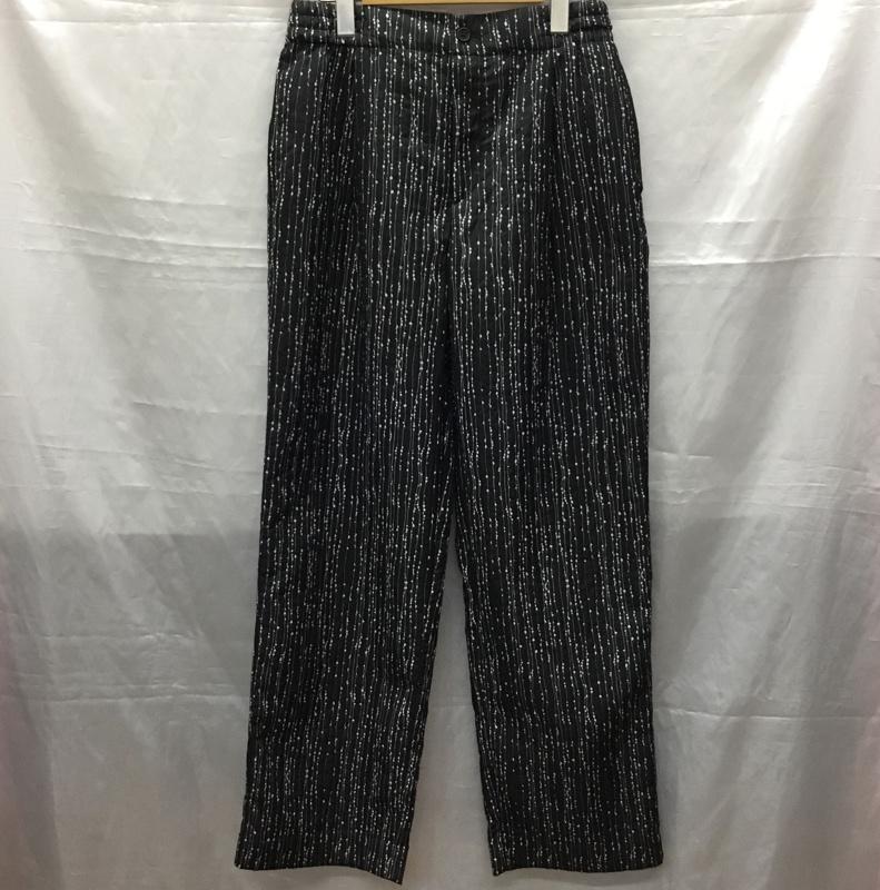 ザラ ZARA パンツ スラックス スラックスパンツ ワイドパンツ カジュアルパンツ S 総柄 黒 / ブラック /  レディース USED 古着 中古 10115808