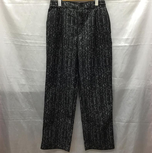 ザラ ZARA パンツ スラックス スラックスパンツ ワイドパンツ カジュアルパンツ S 総柄 黒 / ブラック /  レディース USED 古着 中古 10115808