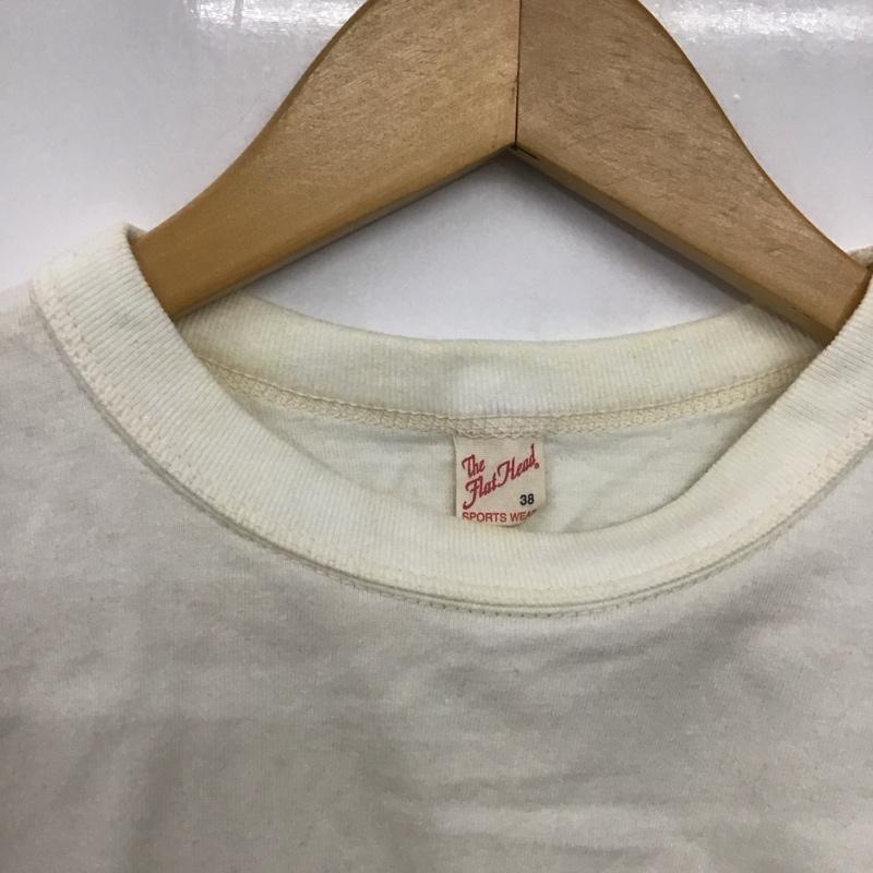 フラットヘッド FLATHEAD カットソー 長袖 長袖カットソー 無地カットソー クルーネック 38 ロゴ、文字 アイボリー / アイボリー /  メンズ USED 古着 中古 10148012