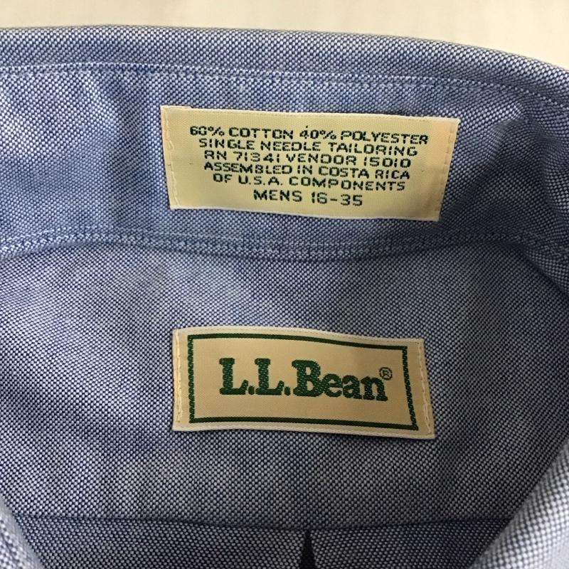 エルエルビーン L.L.Bean シャツ、ブラウス 長袖 長袖シャツ カラーシャツ ポケットシャツ 長袖カットソー ボタンダウンシャツ 90s oxford 無地 水色 / ライトブルー /  メンズ USED 古着 中古 10119912