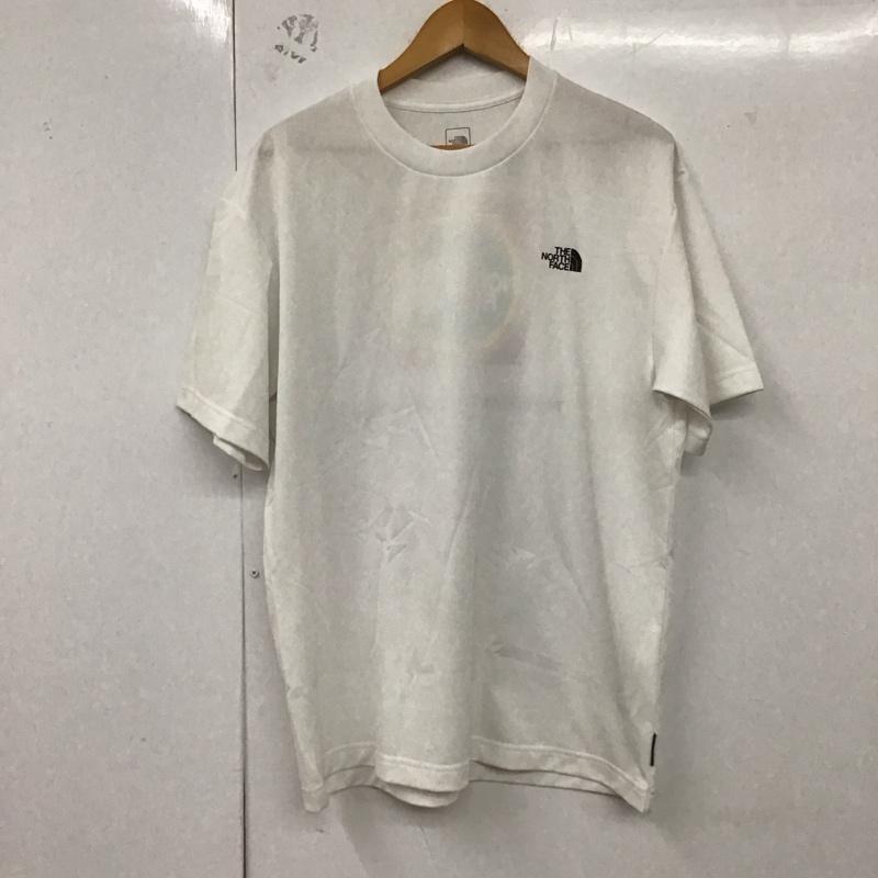 ザノースフェイス THE NORTH FACE Tシャツ 半袖 nt31991 レインボーサークルロゴTシャツ 半袖カットソー プリントTシャツ XL ロゴ、文字 白 / ホワイト /  メンズ USED 古着 中古 10129049