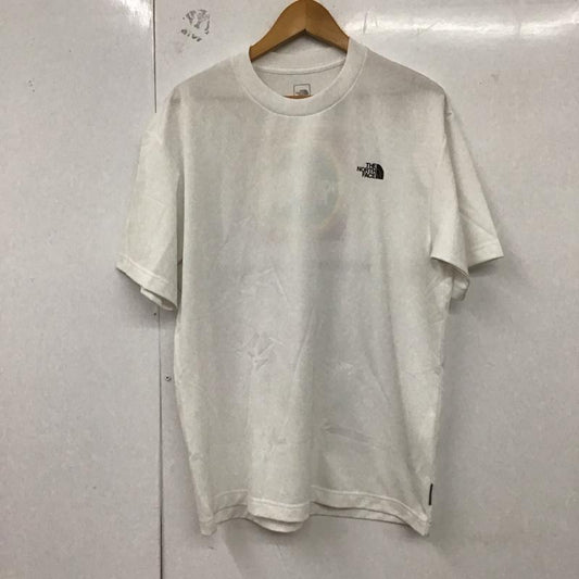 ザノースフェイス THE NORTH FACE Tシャツ 半袖 nt31991 レインボーサークルロゴTシャツ 半袖カットソー プリントTシャツ XL ロゴ、文字 白 / ホワイト /  メンズ USED 古着 中古 10129049