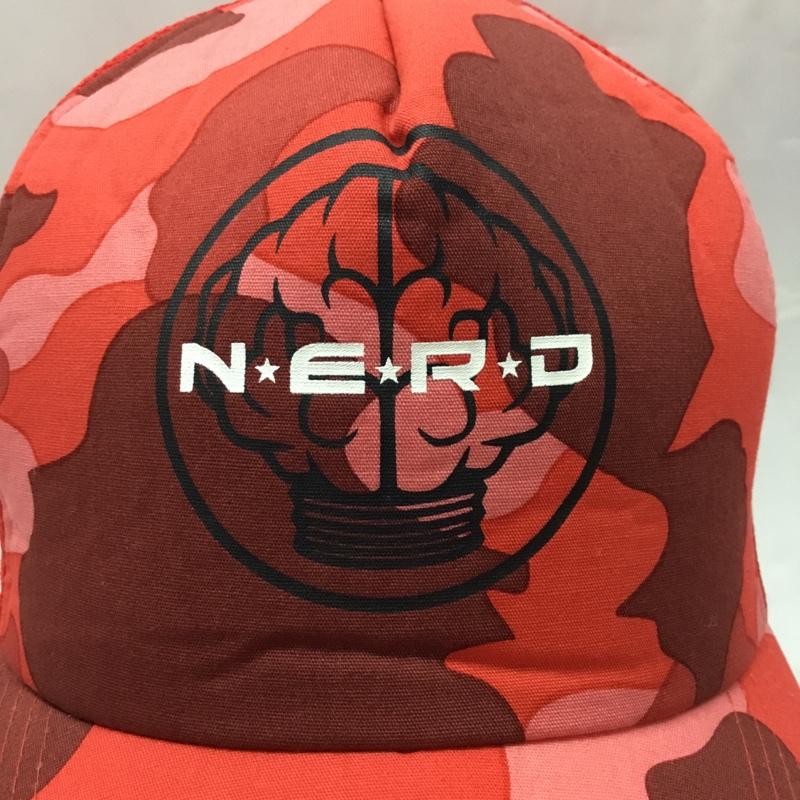 アベイシングエイプ A BATHING APE 帽子 キャップ NERD メッシュキャップ FREE ロゴ、文字 赤 / レッド /  メンズ USED 古着 中古 10109192