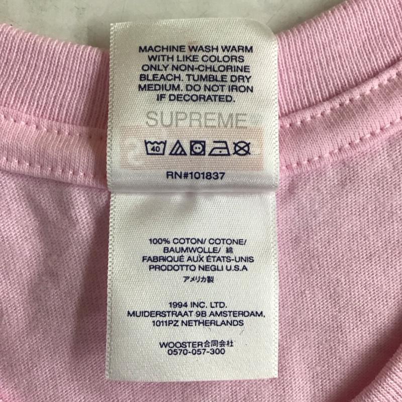 シュプリーム Supreme Tシャツ 半袖 23aw BannerTee 半袖カットソー プリントTシャツ L ロゴ、文字 桃 / ピンク /  メンズ USED 古着 中古 10115126