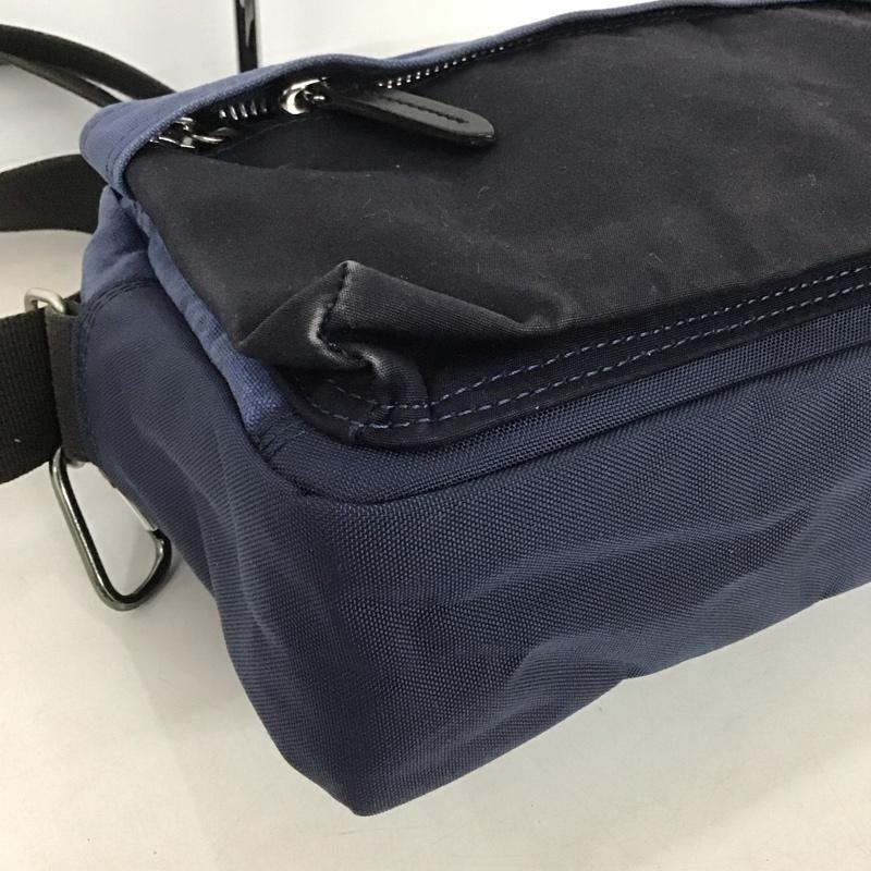 ポーター PORTER ショルダーバッグ ショルダーバッグ BRIDGE ロゴ、文字 青 / ブルー / X 黒 / ブラック /  メンズ USED 古着 中古 10146263
