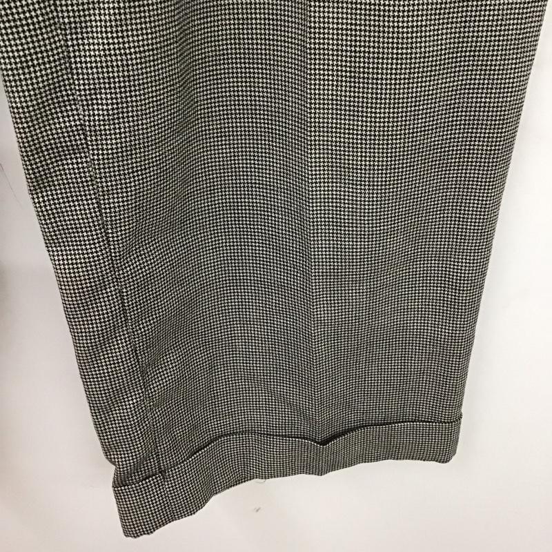 古着 USED パンツ スラックス Corbin 80s 90s スラックス ワイドパンツ カジュアルパンツ 千鳥格子 白 / ホワイト / X 黒 / ブラック /  メンズ USED 古着 中古 10106548