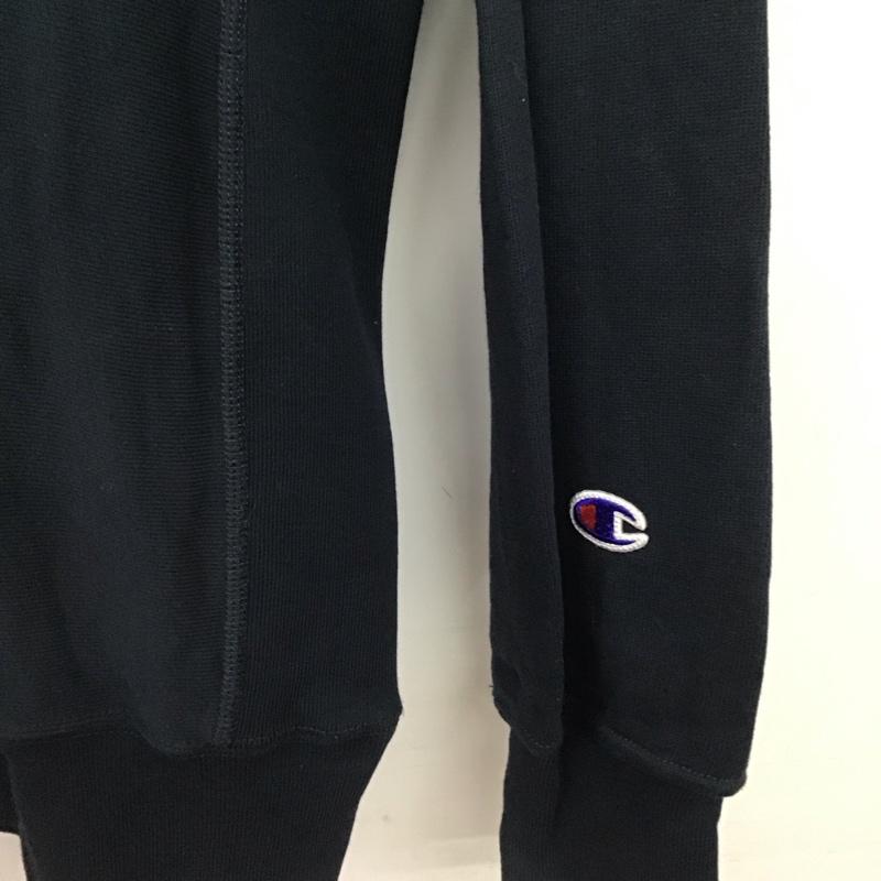 チャンピオン Campion トレーナー 長袖 長袖トレーナー スウェット クルーネック プルオーバー XLARGE S ロゴ、文字 紺 / ネイビー /  メンズ USED 古着 中古 10142349