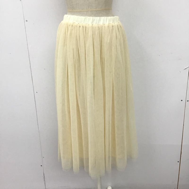 アリシアページボーイ alicia PAGEBOY スカート ロングスカート チュール ギャザースカート FREE 無地 アイボリー / アイボリー /  レディース USED 古着 中古 10114776