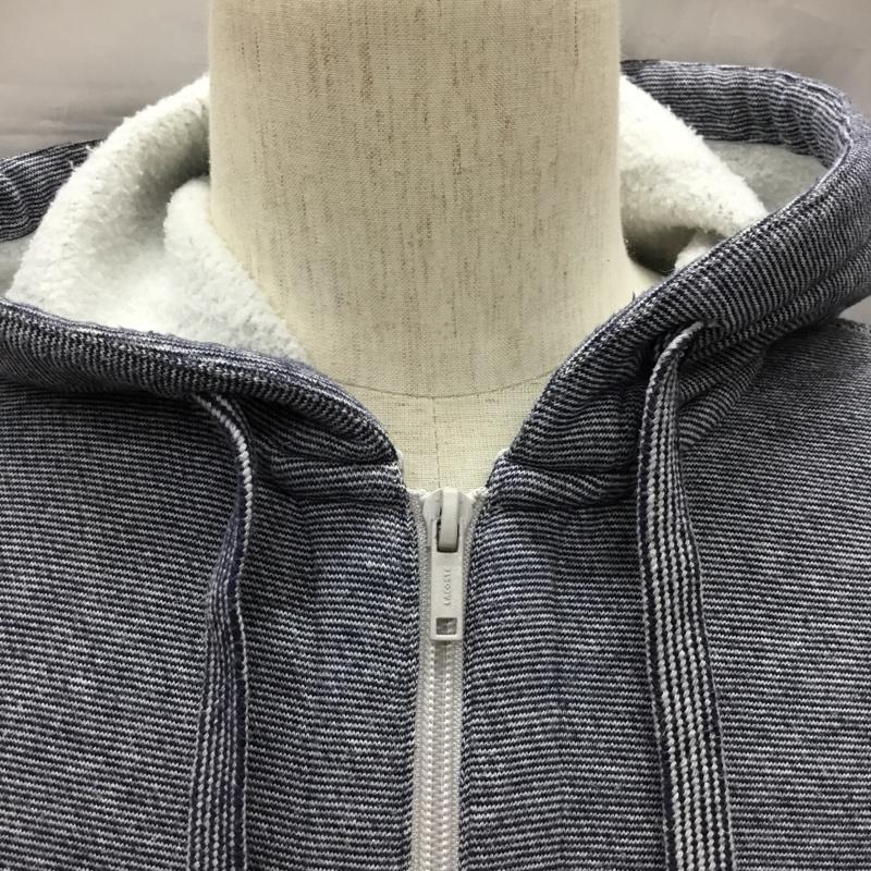 ラコステ LACOSTE パーカー 長袖 SH2584 フルジップ 裏起毛 フーディー 3 ワンポイント 紺 / ネイビー /  メンズ USED 古着 中古 10121268