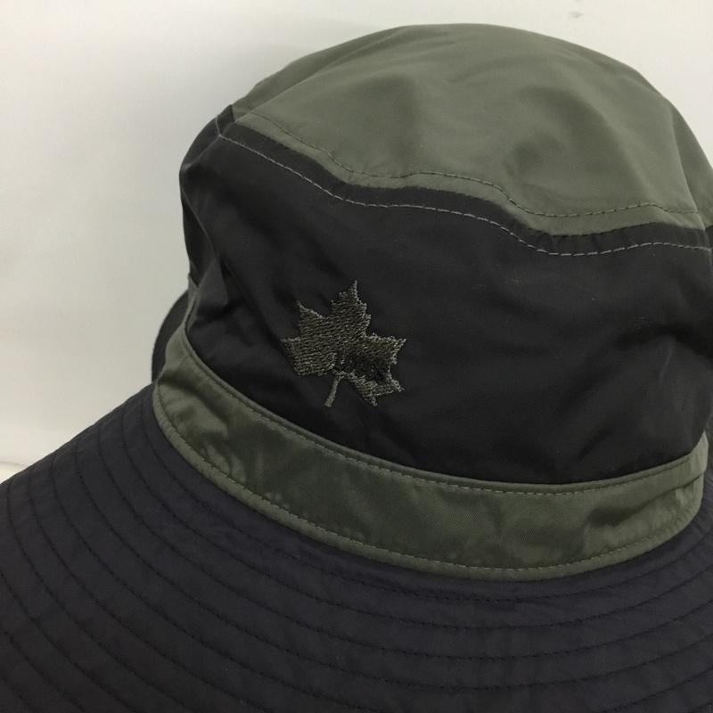 ロゴス LOGOS 帽子 ハット LS9NW04 2WAYハット 58cm ロゴ、文字 黒 / ブラック / X 紺 / ネイビー /  メンズ USED 古着 中古 10149445