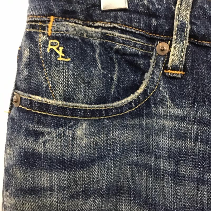 ポロラルフローレン POLO RALPH LAUREN パンツ デニム、ジーンズ デニムパンツ スリムパンツ カジュアルパンツ ストレッチパンツ 26インチ ダメージ加工 インディゴ / インディゴ /  レディース USED 古着 中古 10134109