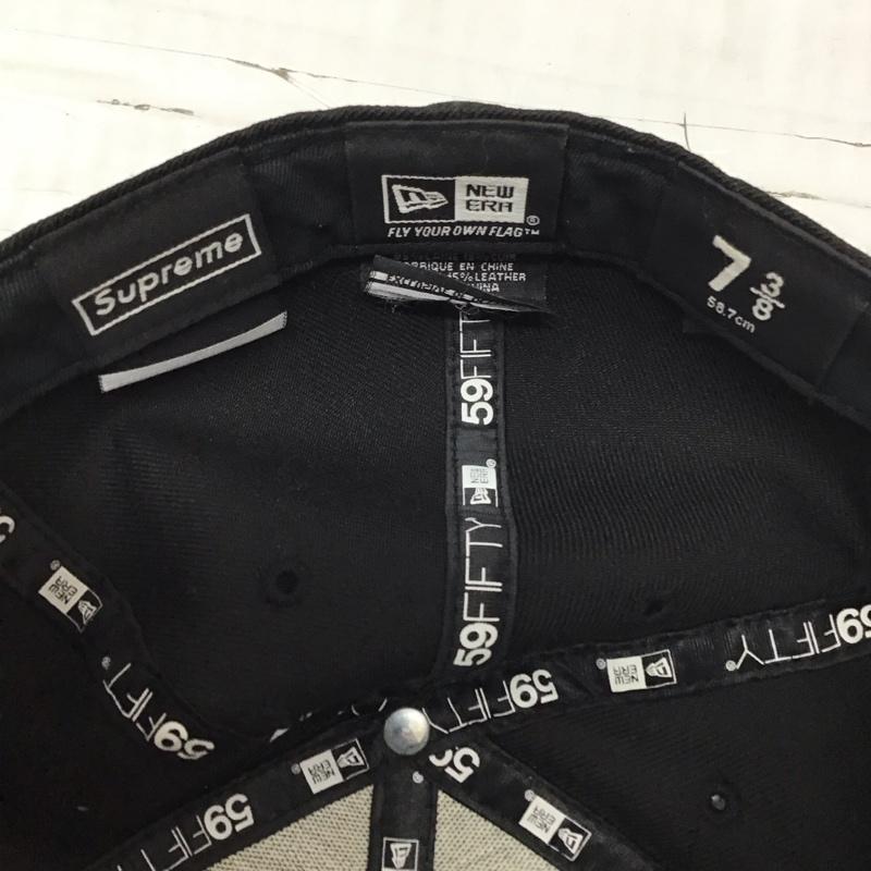 シュプリーム Supreme 帽子 キャップ NEW ERA 12AW レザーバイザー ボックスロゴ ロゴ、文字 黒 / ブラック /  メンズ USED 古着 中古 10114538