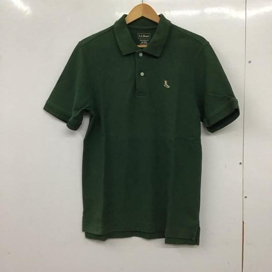 エルエルビーン L.L.Bean ポロシャツ 半袖 半袖ポロシャツ カラーシャツ 半袖カットソー M ロゴ、文字 緑 / グリーン /  メンズ USED 古着 中古 10137068