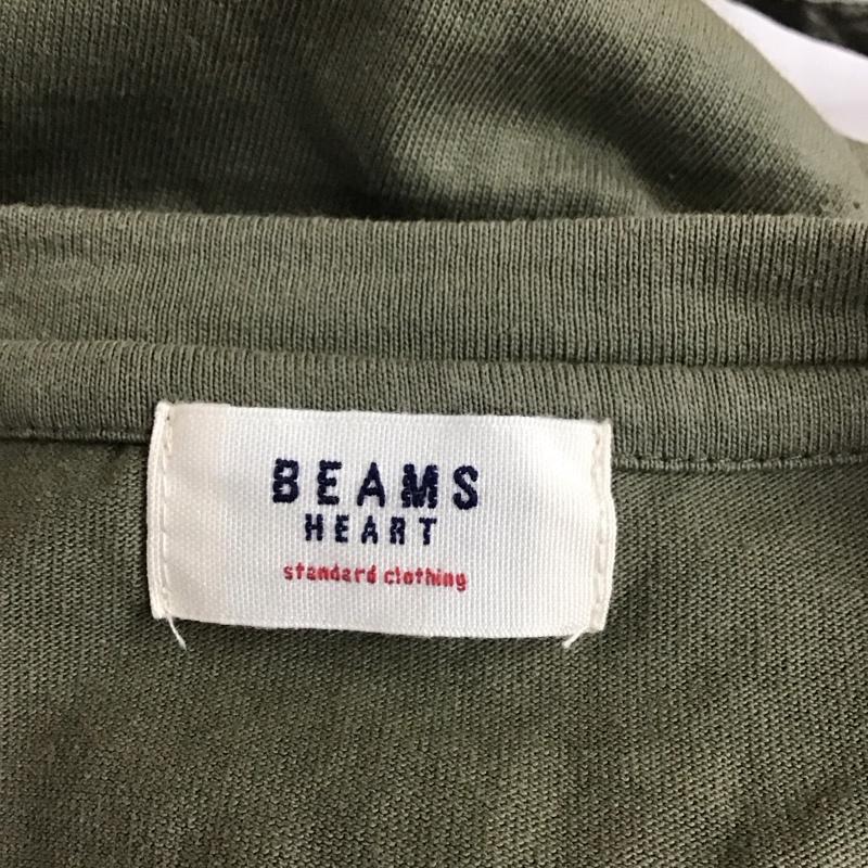 ビームス ハート BEAMS HEART ワンピース ロングスカート 半袖ロングワンピース フレアスカート 切り替えワンピース 無地 カーキ / カーキ /  レディース USED 古着 中古 10115170