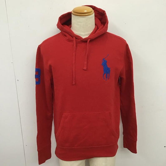 ポロラルフローレン POLO RALPH LAUREN パーカー 長袖 長袖パーカー フード付きパーカー 刺繍スウェット トレーナー M ロゴ、文字 赤 / レッド /  メンズ USED 古着 中古 10122962