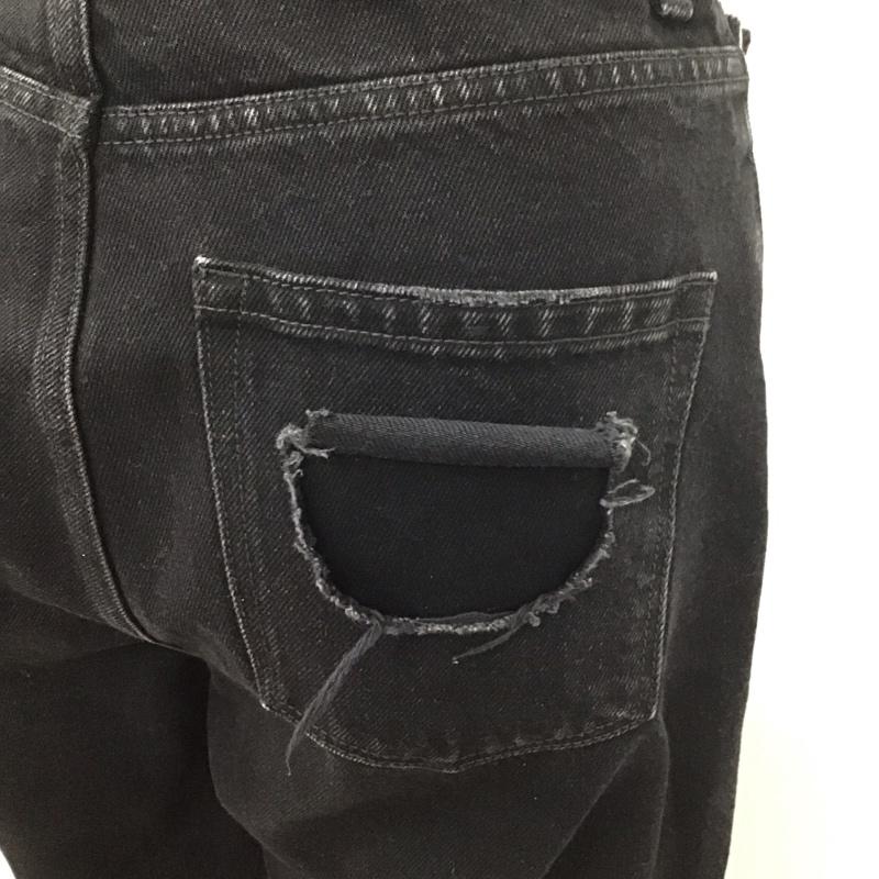 エモダ EMODA パンツ デニム、ジーンズ ダメージ ハイウエスト ダメージ加工 黒 / ブラック /  レディース USED 古着 中古 10111071