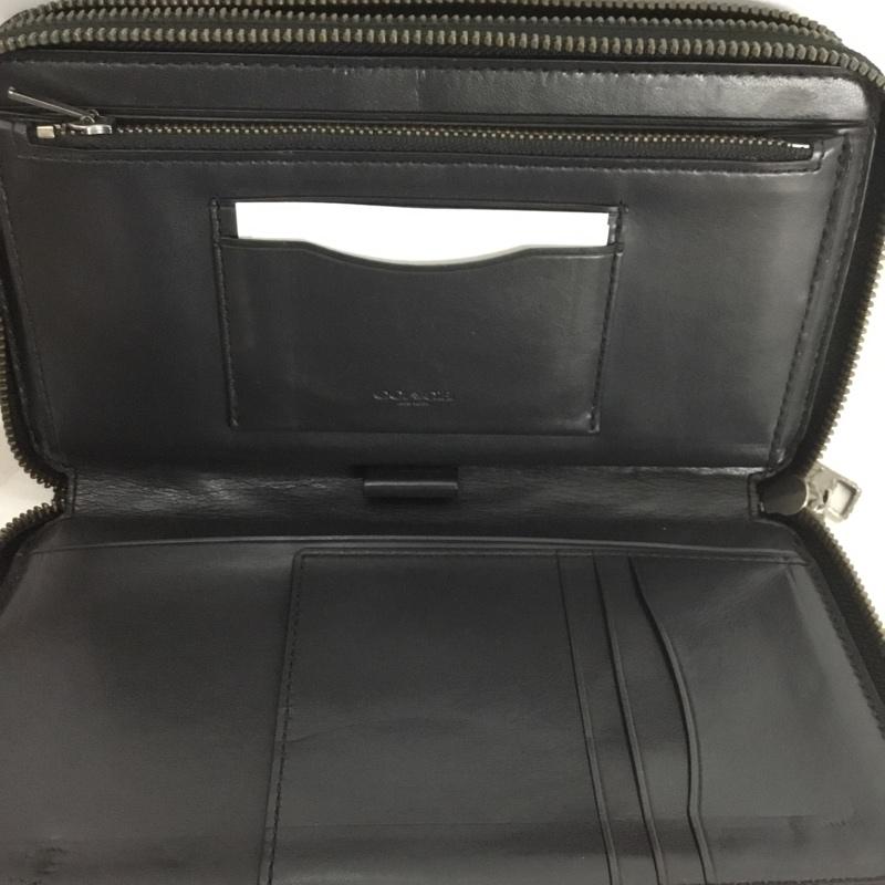 コーチ COACH クラッチバッグ、パーティバッグ クラッチバッグ、パーティバッグ クラッチバッグ 長財布 総柄 黒 / ブラック /  メンズ USED 古着 中古 10137332